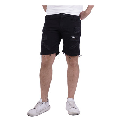 Bermuda Mom Hombre Short Corto Jogger Jean Roturas H31 R