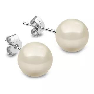 Aretes Zvezda Crystals Pearls, Color Cream Plata .925