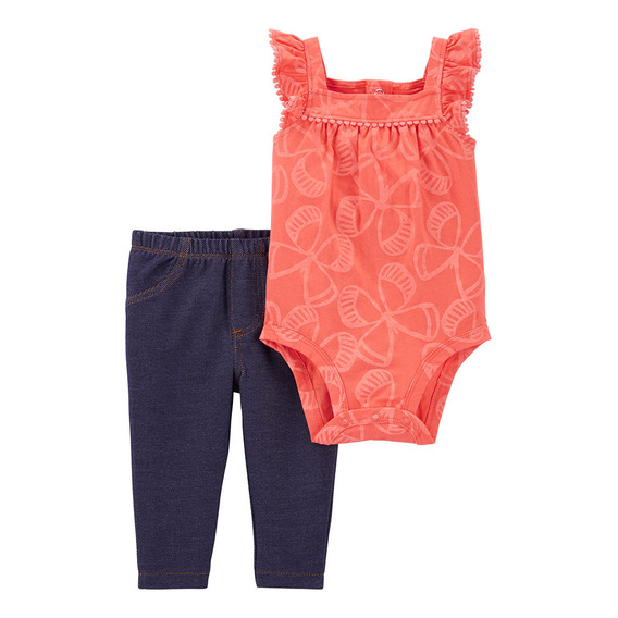 Carter´s Set 2 Piezas Body Musculosa Pantalon Mariposas