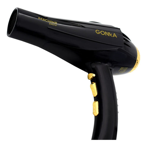 Secador Gonka Machine 3900w Profesional Color Negro