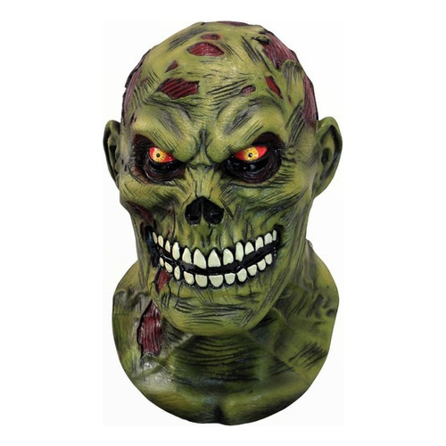 Máscara De Latex De Zombo Para Halloween Zombie Ghoulish Color Verde