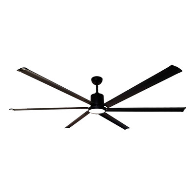 Ventilador Techo Luz Led Control Remoto Mod 1177 Ax 2.4 M Negro Aluminio 6
