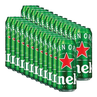 Cerveza Heineken Rubia Lata 473ml 24 Unidades