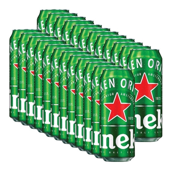 Cerveza Heineken Rubia lata 473mL 24 unidades