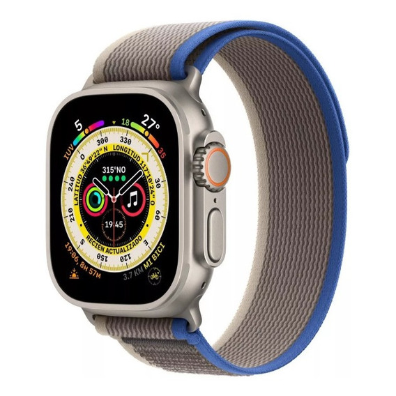 Apple Watch Ultra Gps + Cellular Correa Trail Azul Y Gris Resistente Al Agua - Distribuidor Autorizado