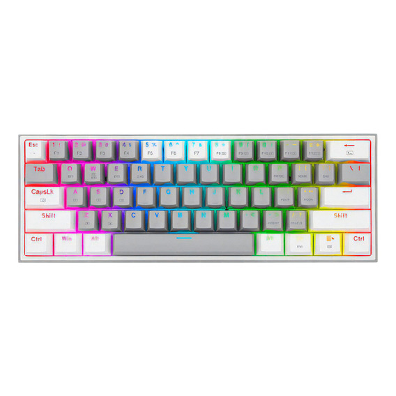 Teclado Gamer Redragon Fizz Pro Wireless Sp K616 Rgb Grey Color Del Teclado Gris Idioma Español España