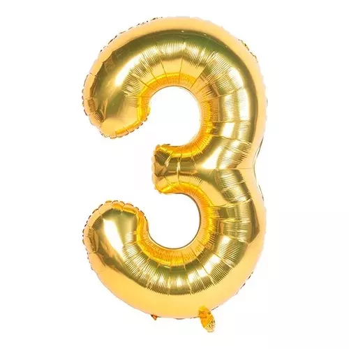 Globos Numeros Grandes 80cm DORADO