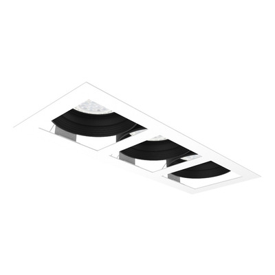 Spot Embutir 3 Luces Ecobox Blanco Con Led Ar111 