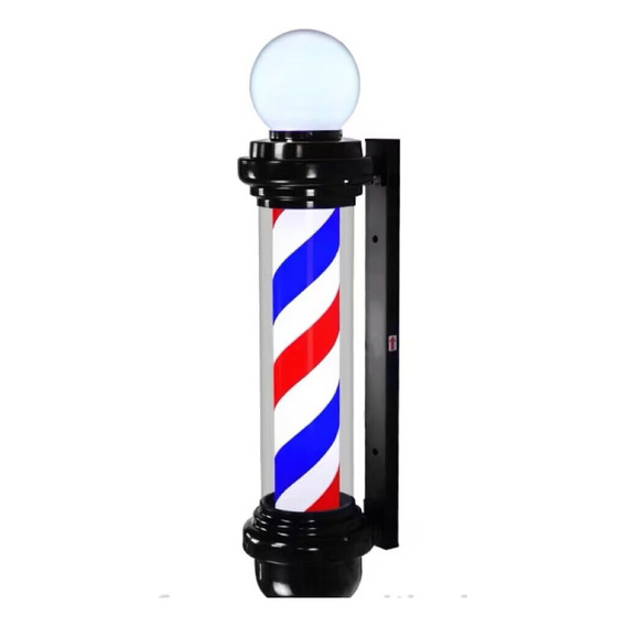 Poste De Barbería Grande Barber Pole Con Esfera De Luz 88cm