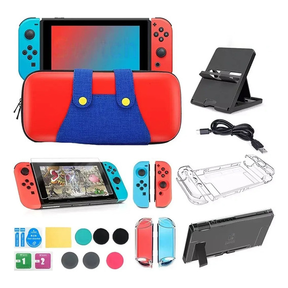 Kit Fundas Y Estuche De Nintendo Switch Con 20pzs Accesorios