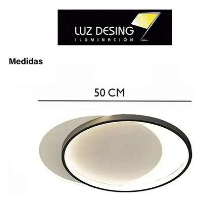 Plafon Led Eclipse 2 Negro Diseño Moderno 40w Cct Lda82040-n Negro