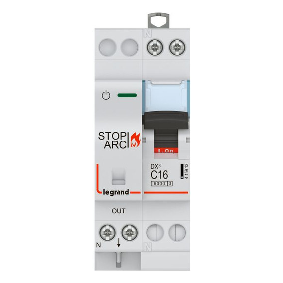 Interruptor Dx3/stop Arc 1p+n 16a/6ka Ref 415913 Legrand Color Blanco