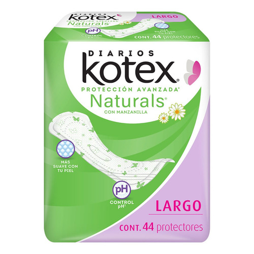 Pantiprotectores Kotex Naturals Largo 44 Pantiprotectores