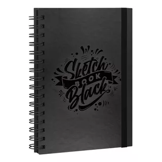 Sketchbook Black Caderno De Desenho Folhas Pretas 15x21 120g Cor Não Aplica