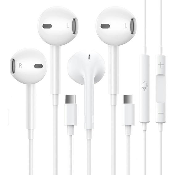 Audífonos Con Cable Para iPhone 15 Pro Max 15 Plus 2 Piezas