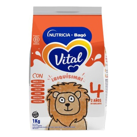 Leche En Polvo Vital 4 X 1 Pouch 1kg +2 Años