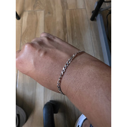 Foto de cliente: Pulsera Esclava de Plata .925 Cubana Diamantada 22 cm