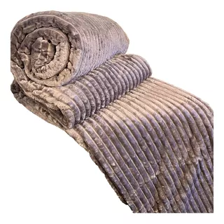 Cobertor Manta Flannel Antialérgico King Queen 2,20 X 2,40 Cor Cinza