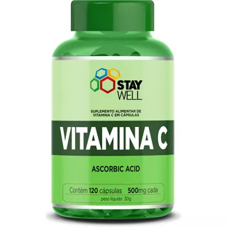 Vitamina C 500 Mg Con Fórmula Avanzada E Importada - 120 Cápsulas