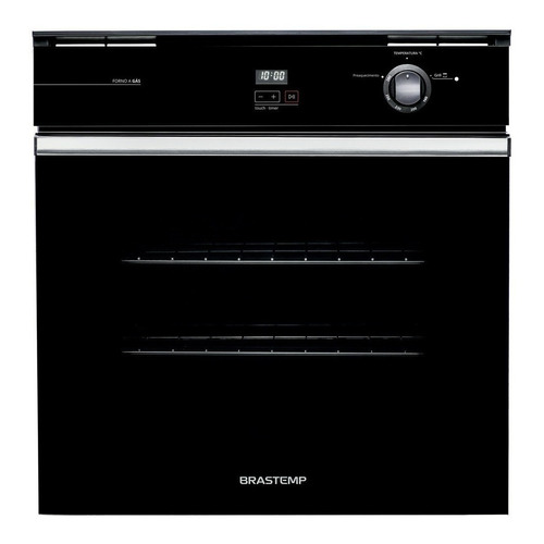 Forno de Embutir a Gás com Grill Elétrico (GLP) BOA84 78L Preto Brastemp 220V