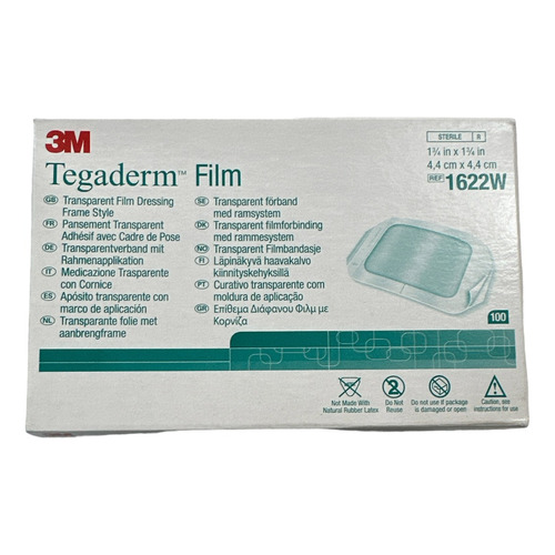 Apósito Transparente Tegaderm Film De 4,4 X 4,4 Cms 100 Unid
