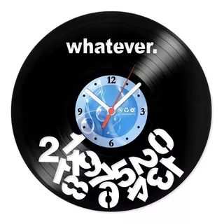 Relógio De Parede Disco Vinil Números Whatever - Vnu-005