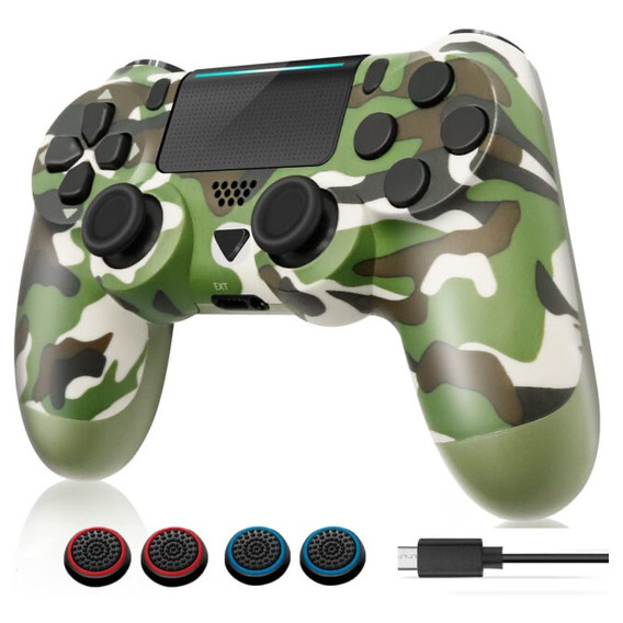 Mando Para Play 4 Joystick Inalambrico Control Verde Cam