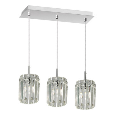 Colgante 3 Luces Canopus Cristal Apto Led G9 Moderno Pal