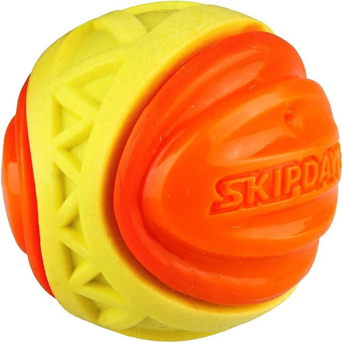 Juguete Pelota Para Perros Liviana Resistente X Foam Ball Color Naranja / Verde Lima