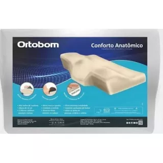 Travesseiro Nasa Anatômico Ortobom De Suporte Cervical Cor Branco