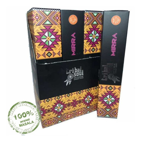 Incienso Tribal Soul Mirra - Caja Con 12 Paquetitos