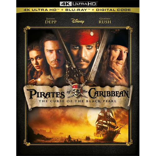 4k Uhd + Blu-ray Piratas Del Caribe 1 Maldicion Del Perla N