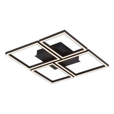 Plafon Led Cuadrolux 50w Deco Moderno 301360 Tz - Negro