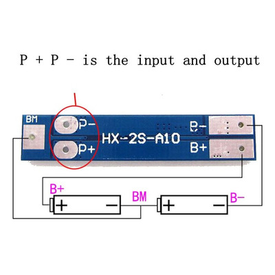 Modulo Bms Protector Para 2 Baterias 18650 Bms 2 Celdas 8a