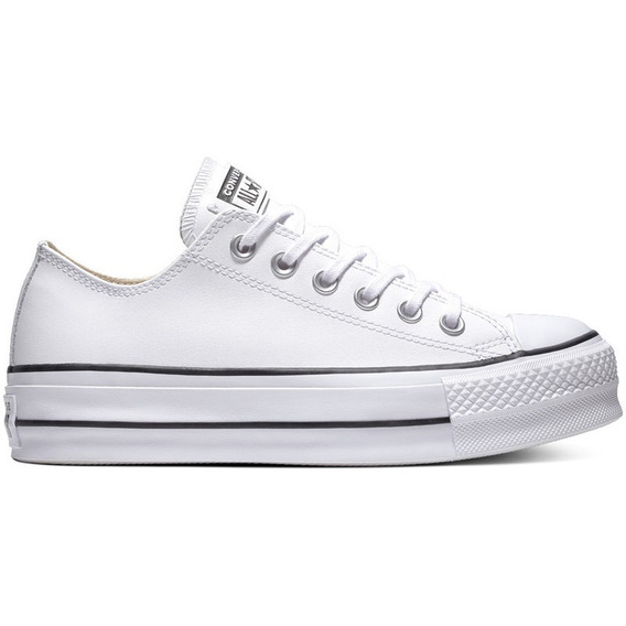 Zapatilla Converse Chuck Taylor Lift Cuero Blanco Mujer