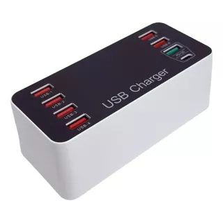 Carregador Usb Fast Rápido 8 Portas Estação Bancada Type C