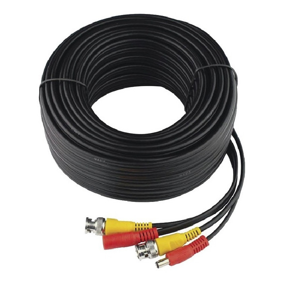 Extensión Coaxial Siames 20mts 100% Cobre Hd Video Y Energía