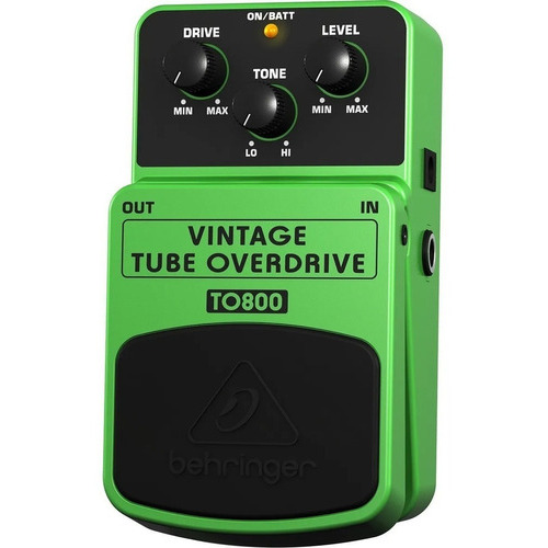 Pedal Behringer To800 Vitage Tube Overdrive Color Verde/negro