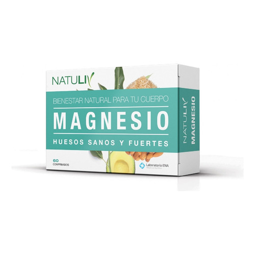 Magnesio 30 Comp Natuliv Huesos Sanos Y Fuertes