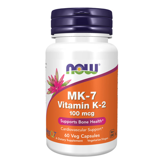 Mk-7 Vitamin K-2 100 Mcg 60 Caps - Now Foods