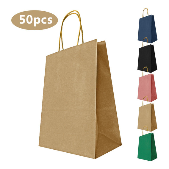 50pcs Bolsas De Papel Kraft Ecológicas Bolsas Embalaje Envio