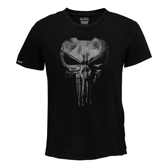 Camiseta Estampada Punisher Logo Chaleco Comic Hombre Bto 