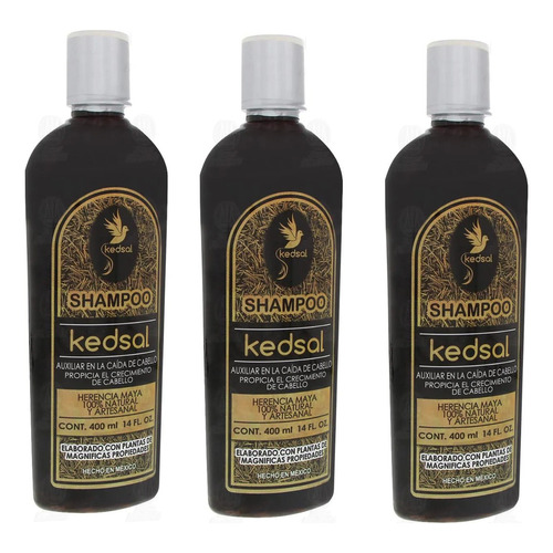 3pzas Shampoo Kedsal Original Anti- Caída/ Fortalecimiento