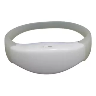 15 Peças Pulseira De Led Branca Pisca Conforme Batida Music