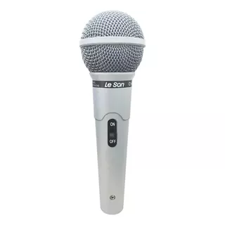 Microfone Profissional Le Son Mc200 Com Fio 3 Metros Prata