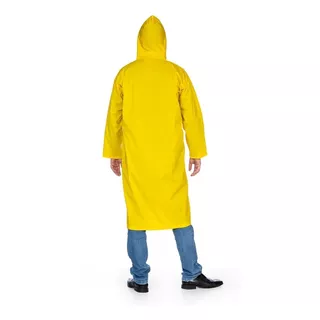 Kit 10 Capas De Chuva Pvc Forrado Amarelo Tamanho G