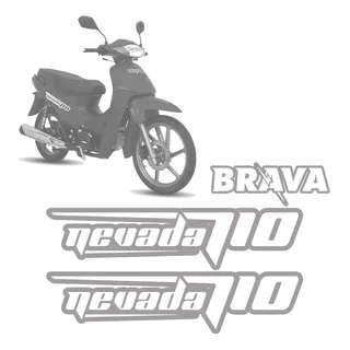 Kit Calcomanias Moto Brava Nevada 110 Con Video Colocación