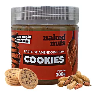 Creme De Amendoim C/ Cookies 300g - Naked Nuts