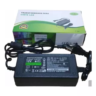 Transformador 12v 7.5amp Cinta Led Unicolor, Camaras Cctv