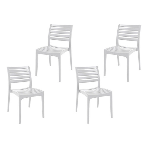 Combo Set De Sillas Para Exterior Conny - Desillas Color Blanco